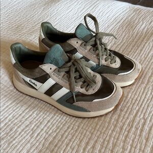 Gola Olive and Taupe Sneakers